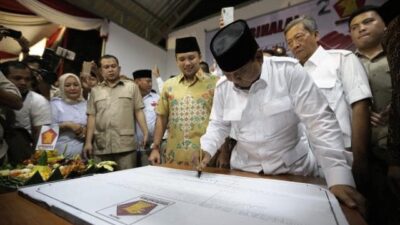 Prabowo Resmikan Kantor DPD Gerindra Banten yang Baru