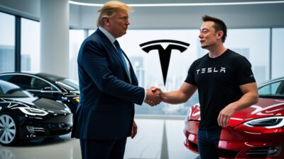 Trump Beli Tesla, Tunjukkan Dukungan Politik di Tengah Krisis Musk