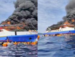 Tragedi Kebakaran KM Barcelona 5: Satu Korban Jiwa dan Panik di Laut Sulut